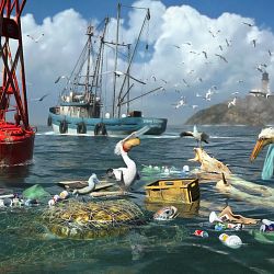 Honorable Mention - Surviving The Garbage Tide By DigitalArt4U