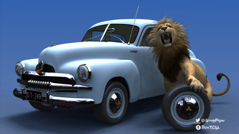 FJ Holden With Lion