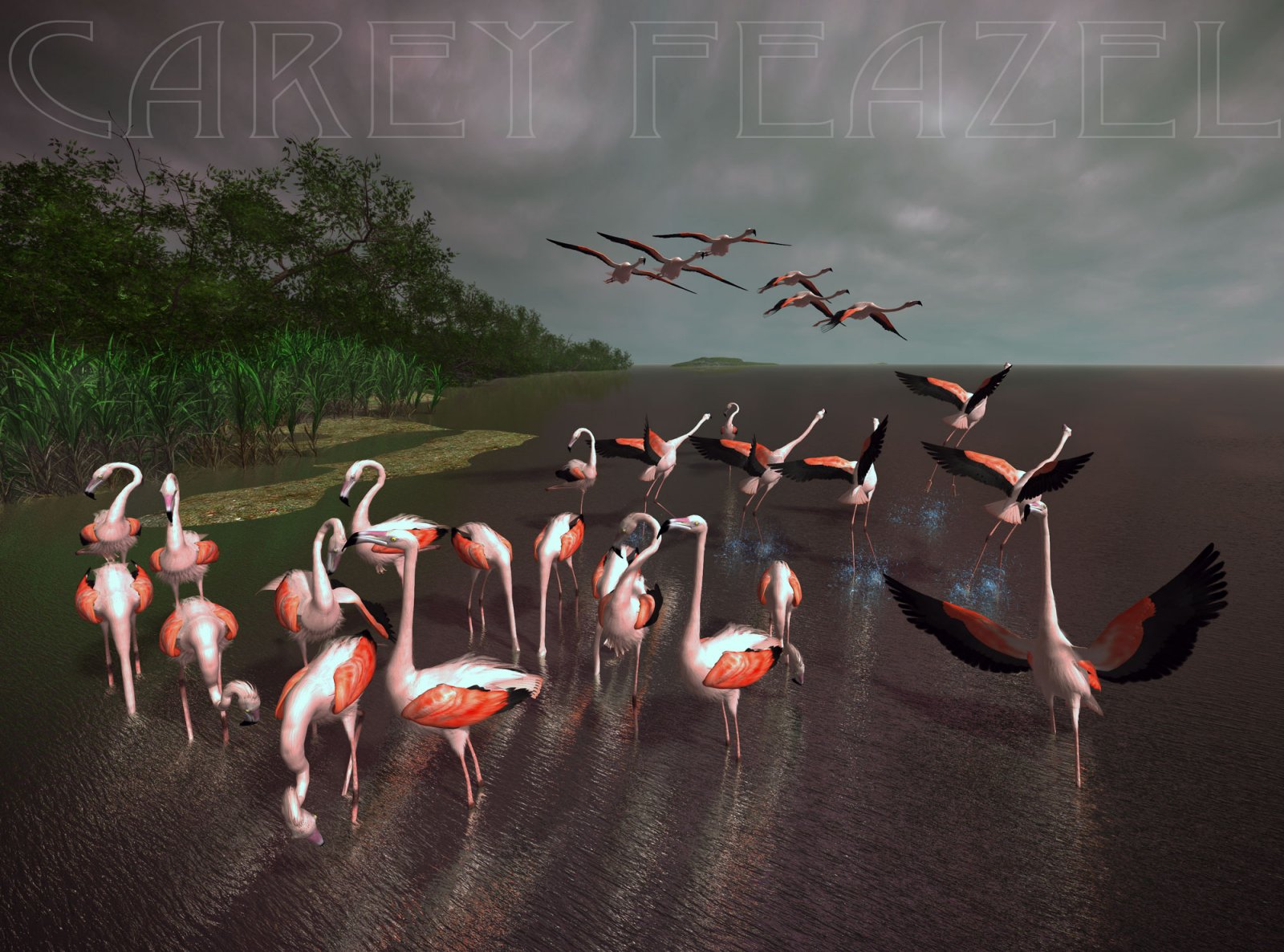 Flamingo Skies