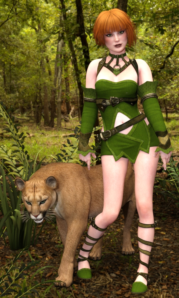 Dawn and her cougar.jpg