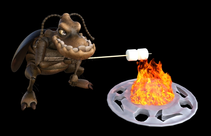 FLAMES, MARSHMELLOWS, TOON ROACH.jpg