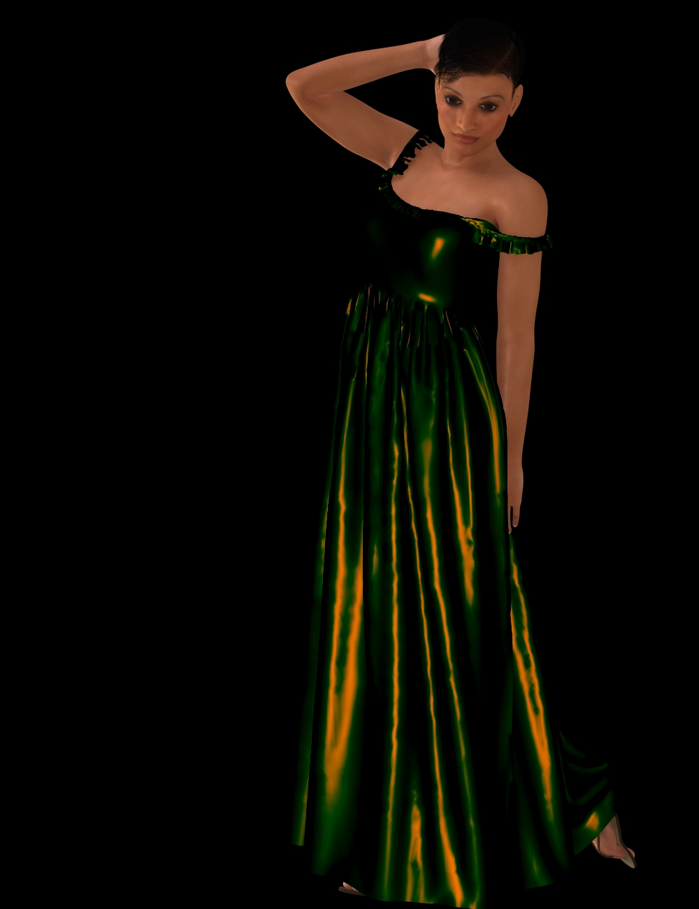 Ninia wearing regency frills using dforce.jpg
