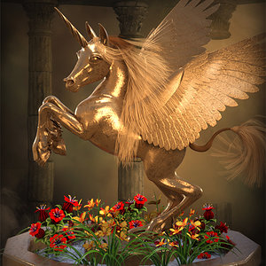 Golden Pegasus by luannemarie