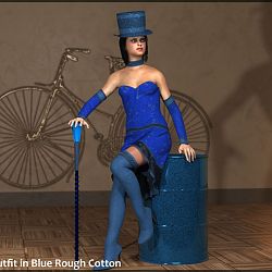 Saffira -Blue Rough Cotton