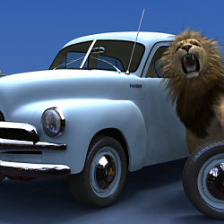 FJ Holden With Lion