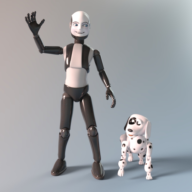 Boy Bot and his Toy Dog :)