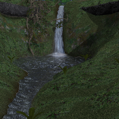Eldar House waterfall GIF animation