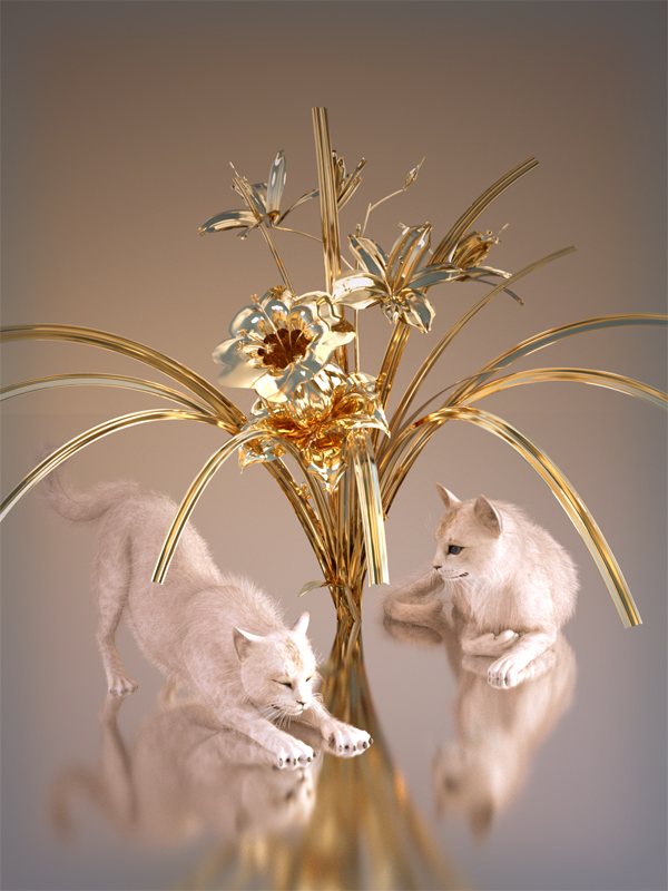 Golden Flowers by luannemarie