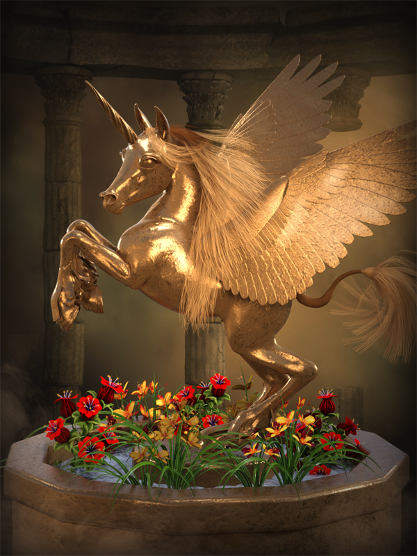 Golden Pegasus by luannemarie