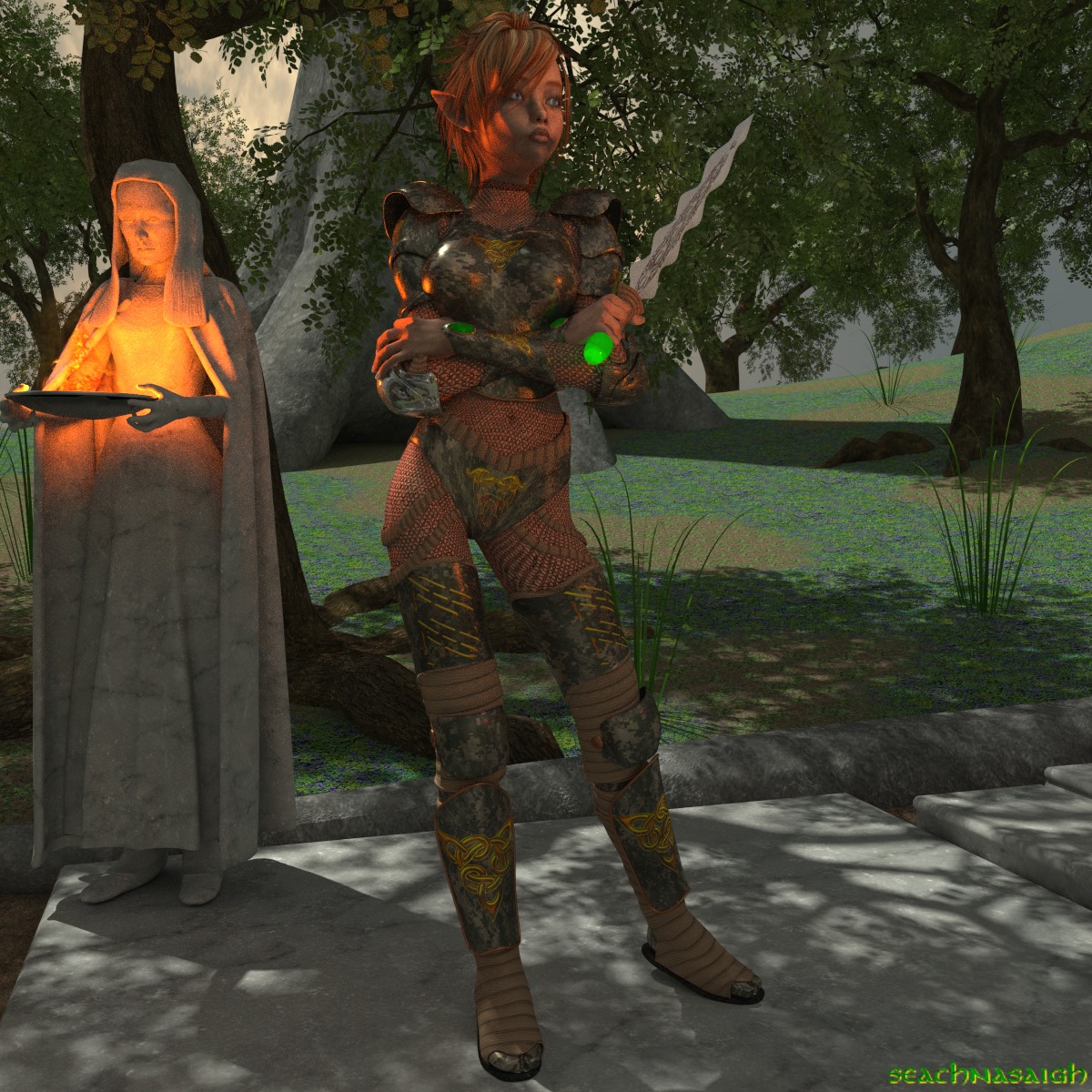 guarding Galadriel's grotto - morning