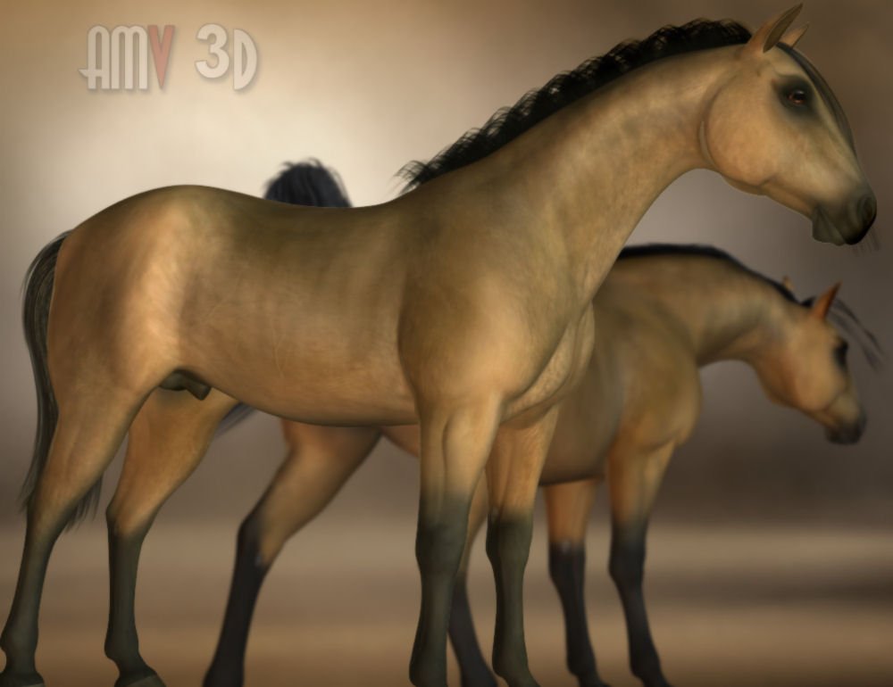 HiveWire Horse +AMV Bayhorse Character DAZ Studio By ArMa-Vision AMV3d