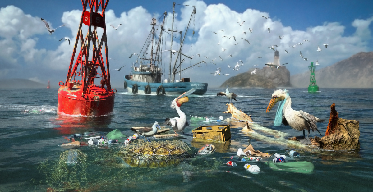 Honorable Mention - Surviving The Garbage Tide By DigitalArt4U