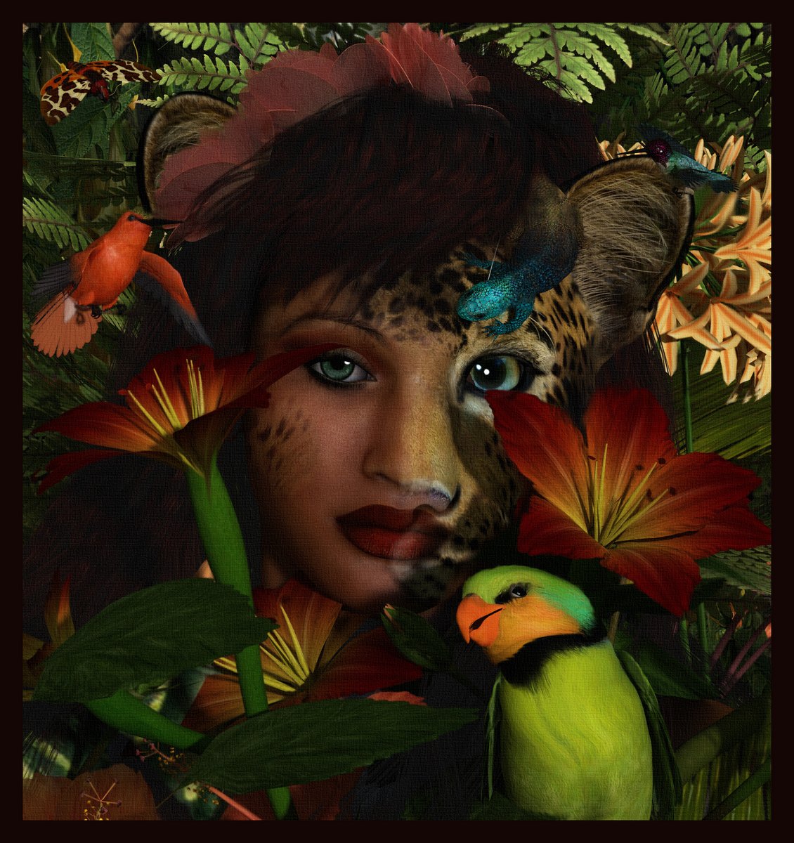 Jungle Portrait By Varnayrah | HiveWire 3D Community