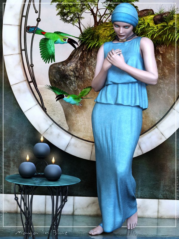 Maya In Blue By Satira Capriccio