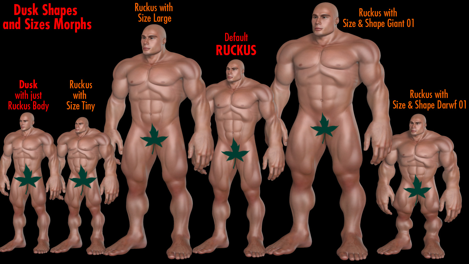 Ruckus with Dusk Shapes And Sizes morph set