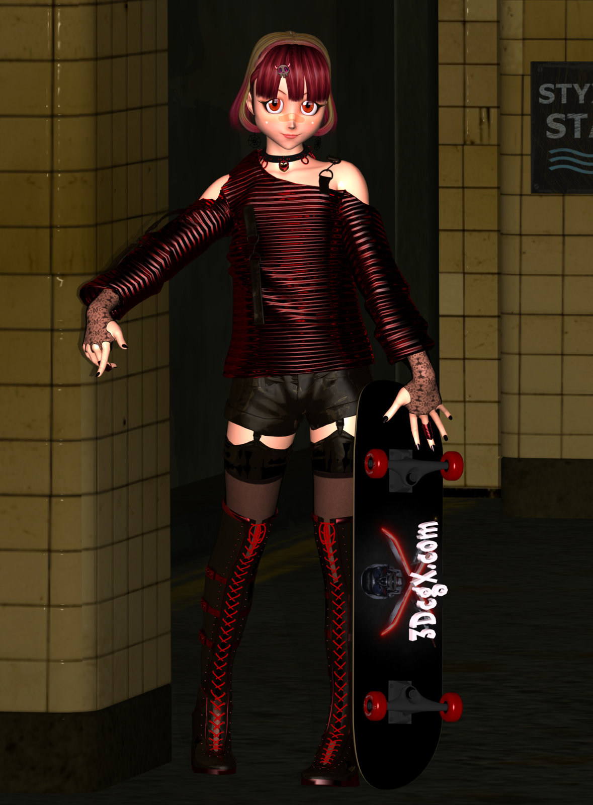 Skateboard Chick