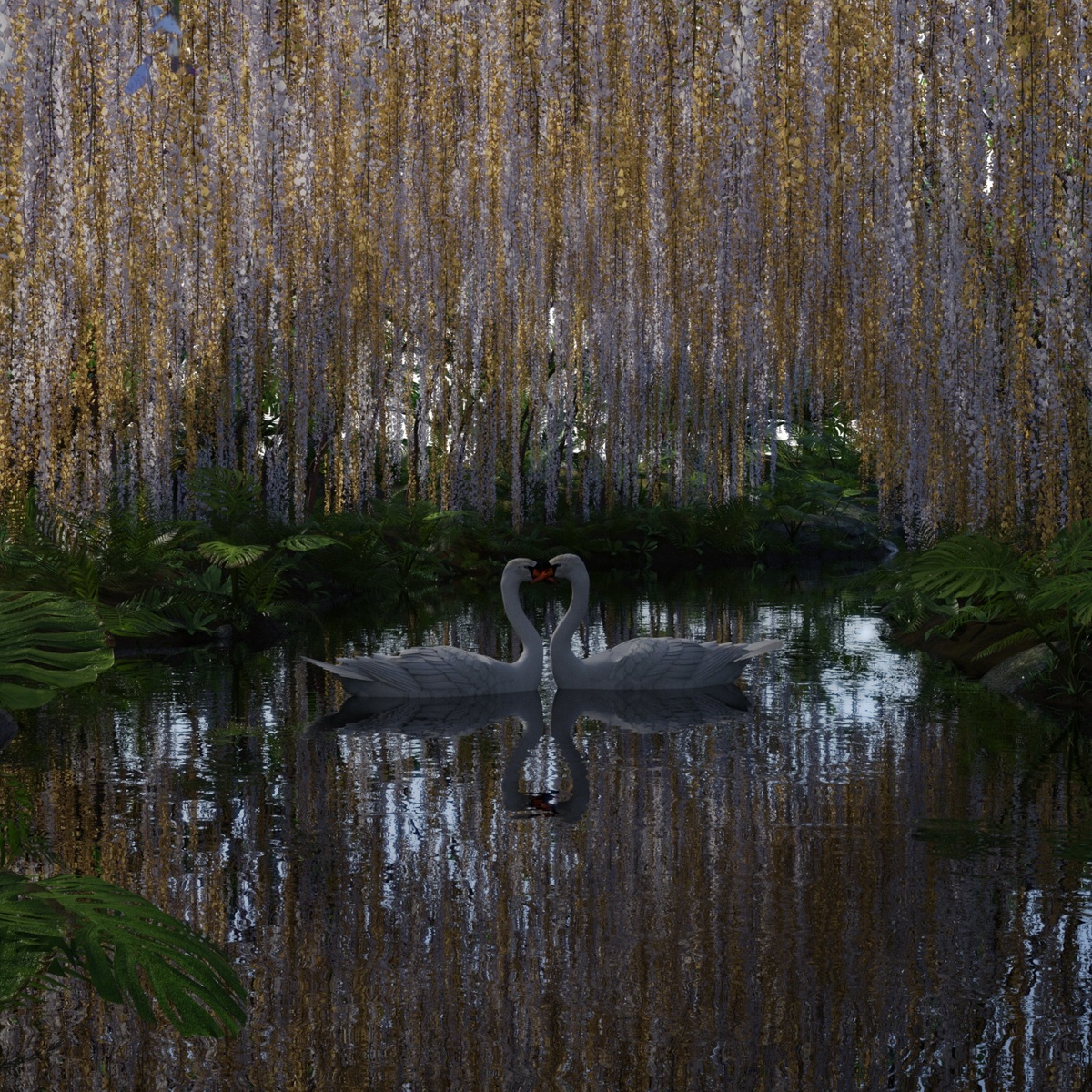 Swans In Love By VortigensBane