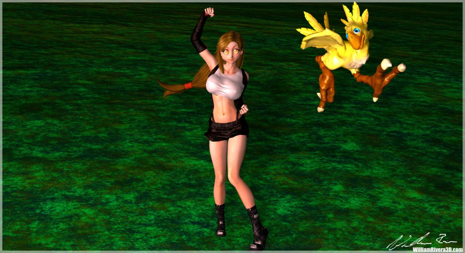 Tifa Lockhart and Chocobo